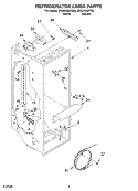 REFRIGERATOR LINER Diagram and Parts List for ED5CHGXKQ00  Whirlpool Refrigerator