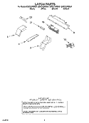 LATCH PARTS Diagram and Parts List for GMC275PDB07  Whirlpool Microwave Oven Combo