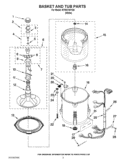 BASKET AND TUB PARTS Diagram and Parts List for RTW4740YQ0  Roper Washer