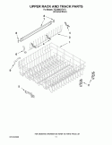 UPPER RACK AND TRACK PARTS Diagram and Parts List for 7GU3800XTVY3  Whirlpool Dishwasher