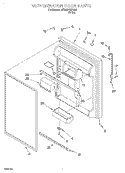 REFRIGERATOR DOOR Diagram and Parts List for 3ET22DKXFW02  Whirlpool Refrigerator
