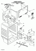 LINER PARTS Diagram and Parts List for ET8WTMXKQ09  Whirlpool Refrigerator