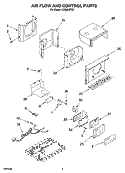 AIR FLOW AND CONTROL PARTS Diagram and Parts List for ACQ058PR2  Whirlpool Air Conditioner