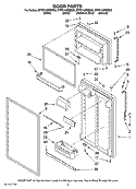DOOR PARTS Diagram and Parts List for MTF2142MES00  Whirlpool Refrigerator