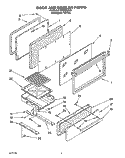 DOOR AND BROILER Diagram and Parts List for SF302BEAQ0  Whirlpool Range