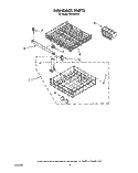 DISHRACK Diagram and Parts List for WU4300Y0  Roper Dishwasher