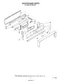 BACKGUARD Diagram and Parts List for SF315EERW1  Whirlpool Range