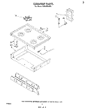 COOKTOP Diagram and Parts List for SE953PSKT0  Whirlpool Range