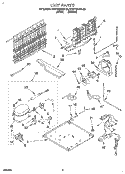 UNIT Diagram and Parts List for KTRP18KDWH03  Whirlpool Refrigerator