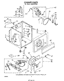 CABINET Diagram and Parts List for LG5601XPW0  Whirlpool Dryer