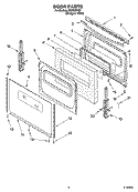 DOOR PARTS, OPTIONAL PARTS Diagram and Parts List for IGS325RQ2  Inglis Range