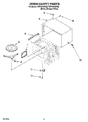 OVEN CAVITY PARTS Diagram and Parts List for YMT4070SKQ0  Whirlpool Microwave