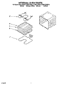 INTERNAL OVEN PARTS Diagram and Parts List for RBD275PDT15  Whirlpool Wall Oven