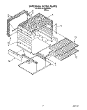 INTERNAL OVEN Diagram and Parts List for SF330PEWW4  Whirlpool Range