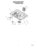 BASE PLATE Diagram and Parts List for MT5151XDQ5  Whirlpool Microwave