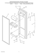 REFRIGERATOR DOOR PARTS Diagram and Parts List for ED5FHAXSQ03  Whirlpool Refrigerator