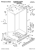 CABINET PARTS Diagram and Parts List for KSSS48FMXO3  KitchenAid Refrigerator