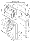 DOOR Diagram and Parts List for ET14HJXBW01  Whirlpool Refrigerator