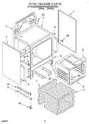 OVEN CHASSIS Diagram and Parts List for KERS507YWH3  KitchenAid Range