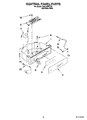 CONTROL PANEL PARTS Diagram and Parts List for KUIC15NRTS0  KitchenAid Ice Maker