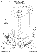 CABINET PARTS Diagram and Parts List for KSRY25CTMS01  KitchenAid Refrigerator