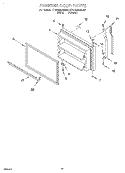 FREEZER DOOR, LIT/OPTIONAL Diagram and Parts List for KTRP20KDAL05  Whirlpool Refrigerator