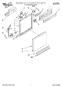 FRAME AND CONSOLE Diagram and Parts List for DP920QWDB6  Whirlpool Dishwasher