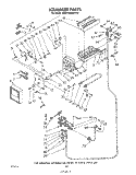 ICE MAKER, AIR FLOW AND CONTROL Diagram and Parts List for KSRF26DSWHY0  KitchenAid Refrigerator