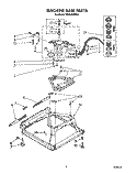 MACHINE BASE Diagram and Parts List for TAWL680WW1  Estate Washer