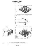 DISHRACK Diagram and Parts List for SHF7804W1  Whirlpool Dishwasher