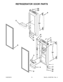 REFRIGERATOR DOOR PARTS Diagram and Parts List for GI6FARXXY08  Whirlpool Refrigerator