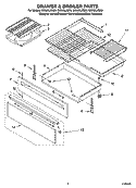 DRAWER & BROILER PARTS Diagram and Parts List for GS563LXST0  Whirlpool Range