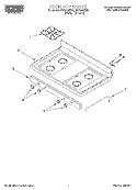 COOKTOP Diagram and Parts List for FGS335EW0  Roper Range