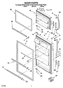 Part Location Diagram of 2316340W Whirlpool Refrigerator Door (Includes Il