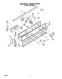 CONTROL PANEL Diagram and Parts List for KEDT105SBL0  KitchenAid Range
