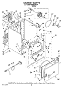 CABINET PARTS Diagram and Parts List for YMED5640TQ0  Maytag Dryer