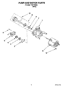 PUMP AND MOTOR PARTS Diagram and Parts List for TUD4700SQ1  Estate Dishwasher