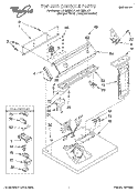 TOP AND CONSOLE, LIT/OPTIONAL Diagram and Parts List for LGT6638DZ1  Whirlpool Dryer