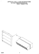 OPTIONAL WALL CAP ACCESSORIES Diagram and Parts List for RC8900XAB0  Whirlpool Cooktop