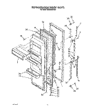 REFRIGERATOR DOOR Diagram and Parts List for RS25AWXVW02  Roper Refrigerator
