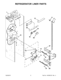 REFRIGERATOR LINER PARTS Diagram and Parts List for KSSC42FTS17  KitchenAid Refrigerator