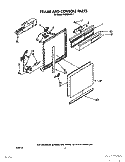 FRAME AND CONSOLE Diagram and Parts List for DU9200XX1  Whirlpool Dishwasher