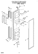 FREEZER DOOR Diagram and Parts List for TS22AWXDN01  Whirlpool Refrigerator