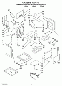 CHASSIS PARTS Diagram and Parts List for YKERS205TW0  KitchenAid Range