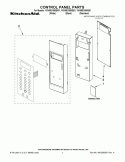 CONTROL PANEL PARTS Diagram and Parts List for YKHMS1850SB1  KitchenAid Microwave