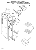 FREEZER LINER PARTS Diagram and Parts List for ES2FHAXSL01  Whirlpool Refrigerator
