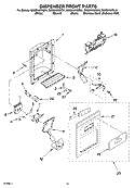 DISPENSER FRONT PARTS Diagram and Parts List for GS5SHAXNL01  Whirlpool Refrigerator