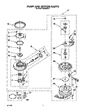PUMP AND MOTOR Diagram and Parts List for DU9200XY1  Whirlpool Dishwasher