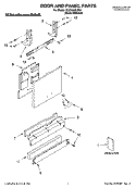 DOOR AND PANEL PARTS Diagram and Parts List for KUDK01ILBS5  KitchenAid Dishwasher