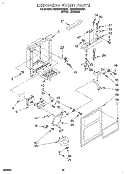DISPENSER FRONT Diagram and Parts List for RS25AWXEN01  Roper Refrigerator